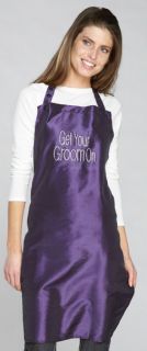 RHINESTONE STUDDED GET YOUR GROOM ON Water Hair Stain Resistant APRON