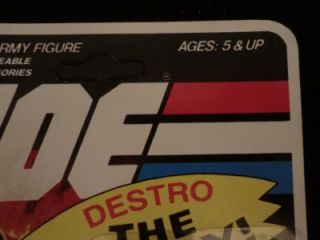 RARE GI Joe Destro MOC Unpunched 20 Image Back G.I. Joe Cobra Weapons