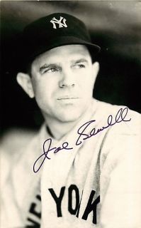 Joe Sewell Baseball Legend Vintage Autographed Postcard