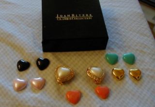 Joan Rivers Gold Tone Pearly Heart with Six Interchangeable Heart