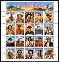 1994 Legends of The West SC 2869 MNH Sheet of 20