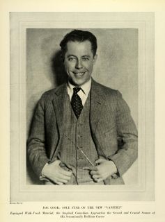 1924 Print Portrait Joe Cook Morton Harvey Comedian Star Broadway Film