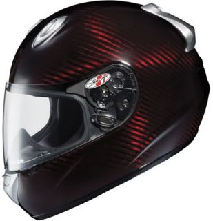 Joe Rocket Carbon Fiber Helmet RKT 101 Red Transtone Size Adult Large