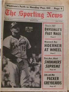 Joe Torre Braves 1967 Sporting News No Label