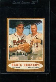 1962 Topps 351 Braves Backstops Joe Torre EX 5628
