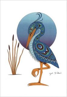 Joe Wilson Salish Art Card Design SNE Ke Blue Heron