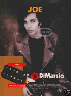 Joe Satriani Pinup Ad DiMarzio Fred Guitar Pickup Hair
