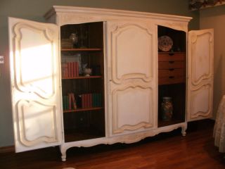 French Triple Armoire Painted in Chic Style Gorgeous