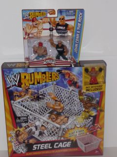 WWE Rumblers Steel Cage Rey Mysterio The Rock John Cena Lot