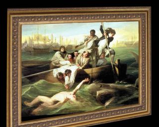 john singleton copley watson and the shark hand s tretched and framed