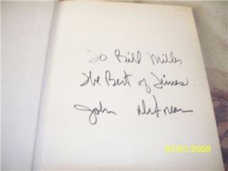Auto Legend John Z DeLorean Signed to Bill Miller RARE DeLorean Book