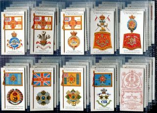 Tobacco Card Set John Player Badges Flags British Regiments Brown 1904