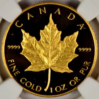 1989 Canada 1 oz Gold Maple Leaf $50 NGC PF69 UC Proof 69 Ultra Cameo