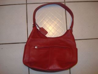 St Johns Bay Red Leather Hobo Bag Used Once