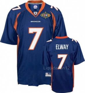 John Elway Denver Broncos 7 Superbowl jersey size 48 Medium all sewn  