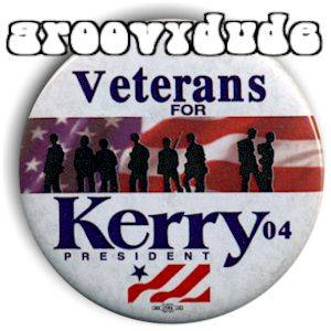 Veterans Forjohn Kerry Edwards 2004 Political Campaign Pin Button Pinback Badge  