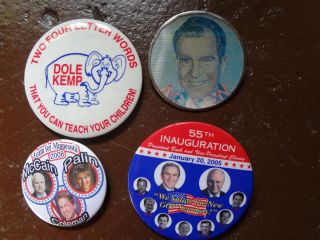John McCain Dole George Bush Richard Nixon Campaign Buttons Cheney Presidential  
