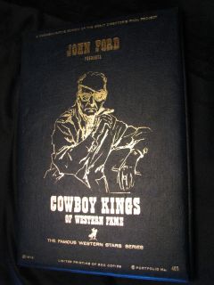 JOHN FORD COWBOY KINGS PORTFOLIO 24 SIGNED JOHN WAYNE JAMES STEWART GARY COOPER  