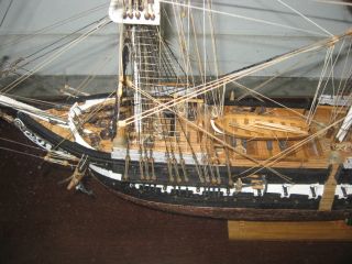 USS Constitution 1797 Rigged Model in Display Case  