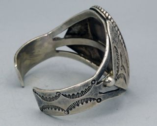 Vintage Zuni John Gordon Leak Navajo Ingot Silver Work Bracelet  