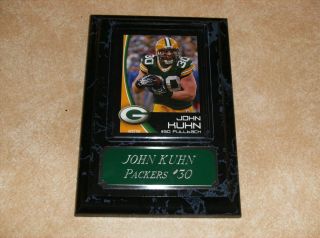 John Kuhn Packers Wall Plaque with 2012 Police Set Card 9  