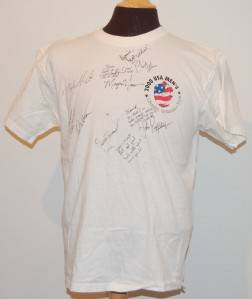 2000 USA Mens Olympic Gymnastics Team Signed T Shirt L  