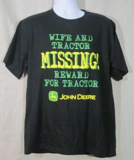 Men's John Deere T Shirt Wife Tractor Missing L  