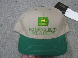 John Deere Tan and Green Hat  