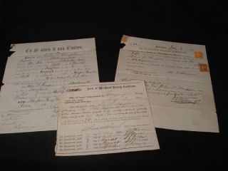 Civil War Discharge Papers 3 Pieces 1st Maryland Vols P H B Cavalry  