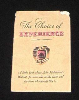 1950's John Middleton Walnut Tobacco Philadelphia PA Vintage Tobacciana Booklet  