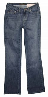 St Johns Bay Bootcut sz 6 x 33 Womens Blue Jeans Denim Pants Stretch FV08  