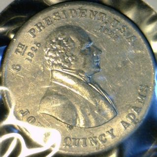 John Quincy Adams Presedential "The Diarist" Commemorative Medal Token Coin  