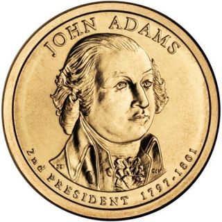 2007 D UNC BU John Adams US Presidential Dollar Coin SKU1016  