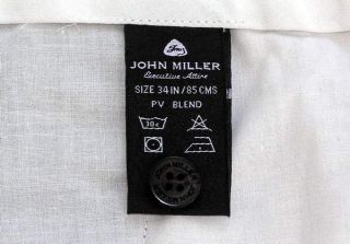John Miller Executive Mens Gray Pleated Wool Dress Pants Slacks 34x29 Excellent  