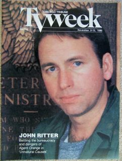 John Ritter Unnatural Causes Chicago TV Guide Nov 9 1986 Agent Orange Vietnam  