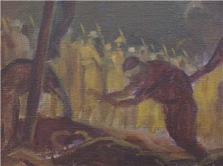 FIND The Insanity of War WW1 Oil Painting John Nash 1893 1977  