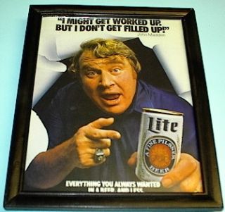 Miller Lite Beer Raiders John Madden Framed Ad Print  