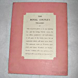 Vintage Pictorial Souvenir the Royal Wedding of The Queen and Prince Philip 1947  