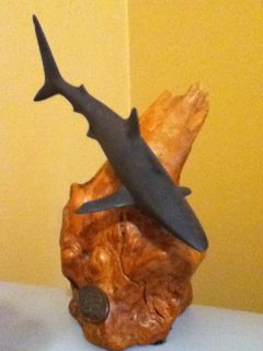 John Perry Sculpture of A Shark Black in Color  