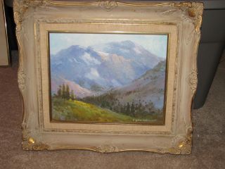 E John Robinson Original Oil Painting "Sierra Peaks" Signed 11"X14"  