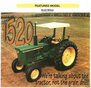 John Deere 1520 Tractor Green Magazine JD 840 Scraper  