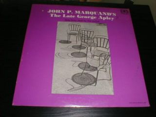 John P Marquand Reads The Late George Apley SEALED LP  