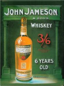 John Jameson Whiskey Vintage Style Metal Sign  