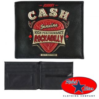 Johnny Cash Wallet Rockabilly Tattoo Cool 50s 60s Punk Retro Country Kustom Sun  