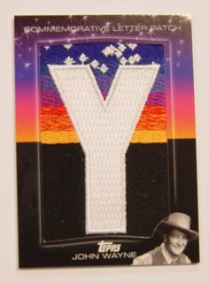 2011 Topps American Pie Commemorative Patch Card Y John Wayne HSLP 19 14 25  