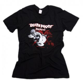 Women's Death Proof Convoy Duck Hood Ornament T Shirt Rat Rod Hot Rod Mascot  