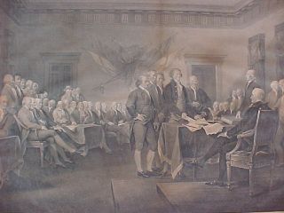 Declaration of Independence by John Trumbull Engraved by A B Durrand 1823  