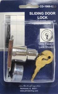 Sterling Sliding Door Lock Closet or Cabinet Security Silver Tone Finish 1068  