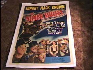 Silver Bullet Movie Poster '42 Johnny Mack Brown Linen  