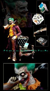 Psycho Joker 12" Figure 1 6 Custom Biohazard Zombie Arkham City Batman  